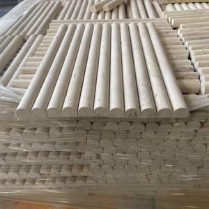 Revêtement mural moderne en marbre naturel, <span class=keywords><strong>mosaïque</strong></span> concave cannelée, carrelage en marbre travertin pour la décoration murale, salle de bain, cuisine - Product Image 6