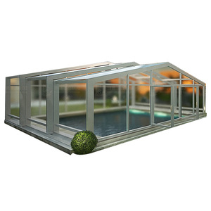 Крышка для бассейна крыша выдвижной корпус водонепроницаемый закаленное стекло Солярий - Product Image 4