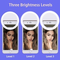 Epsilon, anneau lumineux portable rechargeable, étanche, 3 niveaux de luminosité réglables, 36 LED, pour maquillage, selfie, téléphones mobiles