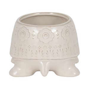 Vaso in ceramica a forma di tartaruga con design testurizzato per piante da interno, vaso decorativo per fiori - Product Image 5