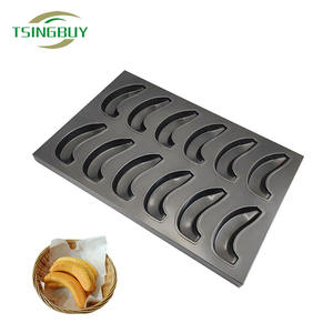 ถาดอบขนมคุณภาพสูง ปลอดภัยต่ออาหาร ไม่ติดกระทะ แบบมืออาชีพ 12 หลุม รูปทรง<span class=keywords><strong>กล้วย</strong></span> สำหรับ<span class=keywords><strong>เค้ก</strong></span> มัฟฟิน คัพเค้ก ใช้กับเตาอบอุตสาหกรรม - Product Image 1