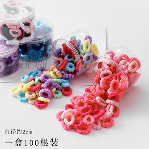 Attaches pour cheveux colorées pour enfants, 2 cm de diamètre, couleurs mélangées, élastiques doux, pour filles, usage quotidien - Product Image 1