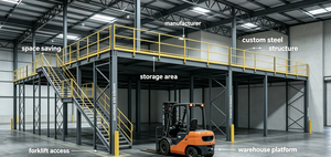 Fabricant de plateformes de stockage surélevées en acier pour entrepôts, dimensions personnalisées - Product Image 4