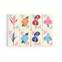 En gros, Nouveau Set de Tuiles de Mahjong Américain de Voyage Fin à 1 Couche, Blanc, de Luxe, Personnalisé, Gravé en Acrylique, 160 Tuiles, Style Art Déco
