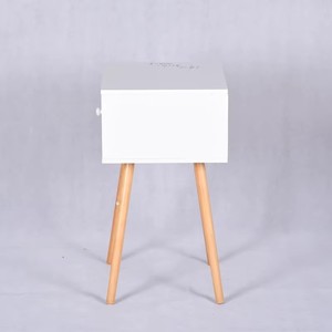 Minimalist Bedside Table 40x20x60cm With Drawer Wooden Legs <b>Bedroom</b> <b>Storage</b> <b>Cabinet</b> - Product Image 3