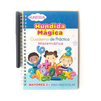 Cuaderno de Matemáticas Personalizado con Espiral para Niños Preescolares, Números en Español, Conteo, Suma, Resta, División, Libro de Trazado