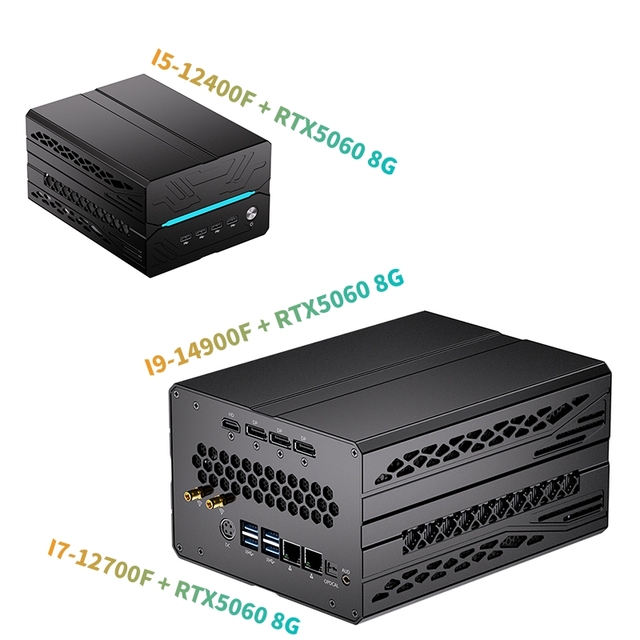 Mini Office Gaming Desktop Computer I5-14400F+ RTX5060 8G 17-14700F+ RTX5060 8G 19-14900F+ RTX5060 8G Windows10/11 BT5.2 Mini PC