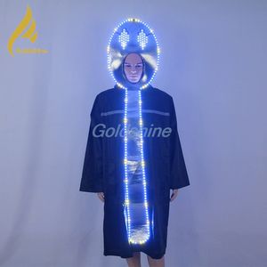 Kostum Cosplay pria dan wanita, pakaian pertunjukan panggung lucu pisau bercahaya LED Halloween - Product Image 2