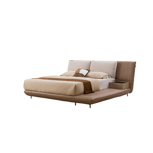 <span class=keywords><strong>Lit</strong></span> moelleux moderne de luxe avec cadre en <span class=keywords><strong>bois</strong></span> massif, écologique, durable, meubles de chambre à coucher avec rangement - Product Image 2