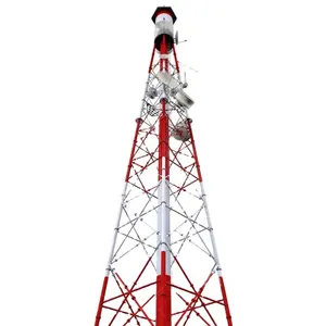 20 25 30 35m Medidor 3 pernas Malha Tubular Wifi Base Antena Mastro Comunicação GSM Auto-suporte Telecom Torre