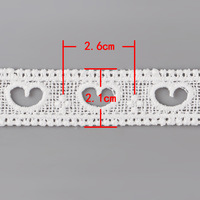 Ruban de dentelle brodé en polyester blanc, élastique, soluble dans l'eau, à fleurs 3D, ajouré, pour vêtements, vente en gros d'usine