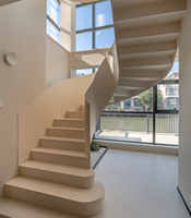 VIKO Escaliers incurvés en bois de haute qualité pour intérieur, de style blanc pur, très vendus