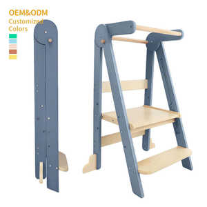 Tabouret de cuisine Montessori pliable pour enfants de 1 à 6 ans, tour d'apprentissage pour tout-petits, tabouret d'aide pour la cuisine - Product Image 1