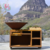 Barbecue de jardin extérieur table à charbon portable grillades innovantes pour pique-nique