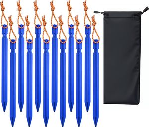 Piquets de tente en aluminium NBT 7 pouces, ultralégers, avec <span class=keywords><strong>corde</strong></span> réfléchissante, pour le camping, la randonnée et le trekking - Product Image 3