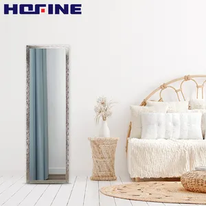 Hofine современный стиль Лидер продаж многоцветное пластиковое стоячее зеркало прямоугольное Полноразмерное туалетное зеркало