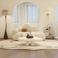 Canapé trois places en velours en forme de nuage, style beurre, ensemble tendance modulaire pour espaces de vie compacts, villas, écoles, centres commerciaux, salons de beauté