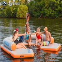 Plateforme flottante gonflable géante Yuetong pour la baignade, les fêtes au lac et les activités aquatiques en famille