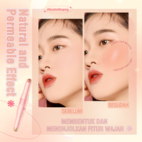 Duoduo DPF21 Crayon de Maquillage Minéral Double Action Sculptant, Crème Lissante, Imperméable, Écran Solaire, Illuminateur
