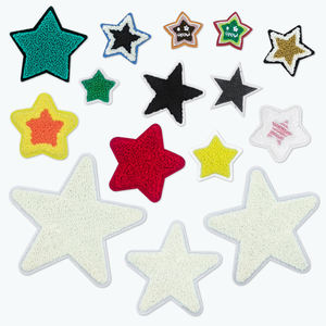 Patchs en <span class=keywords><strong>tissu</strong></span> brodé pentagramme à la mode petite étoile Patch autocollants patchs broderie personnalisée - Product Image 1