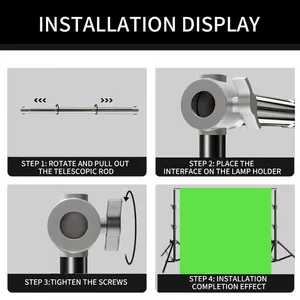 Fotografie-Edelstahl-Hintergrundstativ für Live-Streaming - Product Image 3