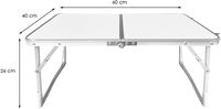 Table de camping pliante extérieure de pique-nique de plage portable avec étui en fer et poignée à effet de bois incluse emballage de commande par correspondance