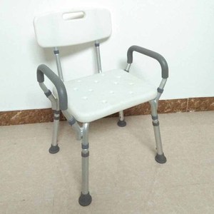 Chaise de douche en alliage d'aluminium antidérapante pour personnes âgées avec accoudoirs et dossier LCB103LK - Product Image 2