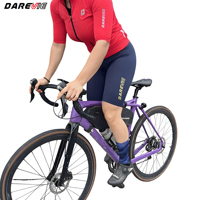 Cuissard de cyclisme Darevie Custom 4 Way High Elasticity One Piece Seamless pour homme, résistant aux plis