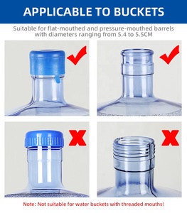 Nuevo diseño personalizado botella de agua tapa 55mm 5 galones tapas de plástico reutilizables 5 galones tapa de agua - Product Image 5