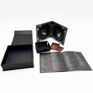 OEM tùy chỉnh duy nhất CD trường hợp lưu trữ chủ Organizer xách tay bảo vệ DVD cứng nhắc hộp từ các tông giấy đĩa cứng hộp - Product Image 3