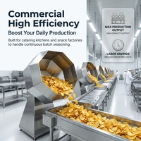 Mélangeur rotatif octogonal SUS304 pour épices, piments et chips – Mélange uniforme, utilisation facile
