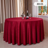 Nappe Ronde en Polyester Jacquard Damassé de 120 Pouces pour Hôtels, Restaurants, Fêtes, Mariages et Banquets