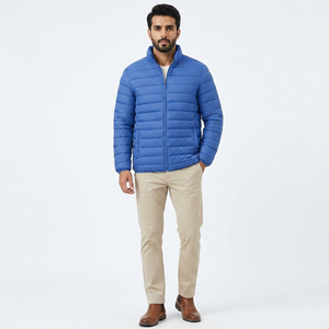 Blouson matelassé en toile respirant et isolant pour homme, idéal pour les voyages en extérieur et le quotidien, style urbain confortable pour le froid - Product Image 1