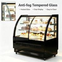 Vitrine réfrigérée anti-buée pour gâteaux et desserts, avec vitre incurvée, pour boulangerie et café