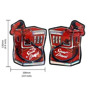 Çocuklara Dayanıklı Mylar Poşet 3.5g Sakızlı Yiyecek Ambalajı Boş Yiyecek Poşeti Kokuyu Geçirmeyen Geri Dönüştürülmüş Düzensiz Şekilli Plastik Poşet - Product Image 2