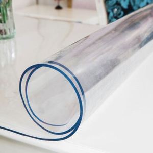 Plastic Flexible Soft Glass Waterproof Oil Proof Curtain Polyvinyl Chloride Film PVC Transparent Clear <b>Desk</b> Cover <b>Protector</b> Roll - Product Image 2
