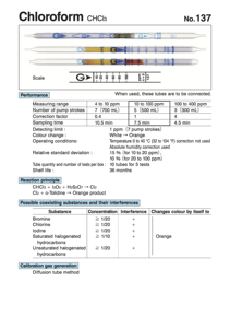 Tube détecteur de chloroforme GASTEC Japon n°137 Analyseur de gaz <span class=keywords><strong>CHCl3</strong></span> Test de trichlorométhane - Product Image 2