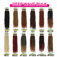 Rambut Sintetis Julianna Wholesale 20 Inch Deep Wave Tanpa Weft untuk Ekstensi Rambut Kepang