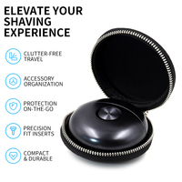 Vente chaude OEM personnalisé 8,5*3,8 cm Étui de rasage rond en EVA durable pour homme Étui de rasage en EVA antichoc pour rasoir