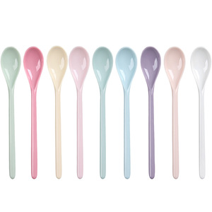 Ensemble de cuillères à œufs en mélamine à long manche, couleur <span class=keywords><strong>bonbon</strong></span>, pour mélanger le café <span class=keywords><strong>au</strong></span> lait, vente chaude transfrontalière - Product Image 1