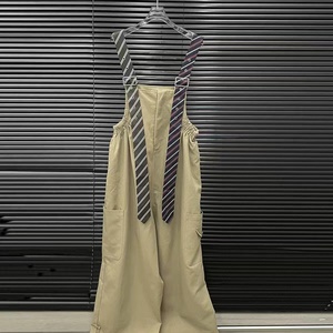 Nouvelle <span class=keywords><strong>combinaison</strong></span> pour <span class=keywords><strong>femme</strong></span> avec décoration à nouer et bretelles, conçue pour les femmes de grande taille, coupe ample, jambe large - Product Image 2