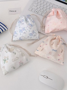 2025 bán buôn cô gái hoa lưu trữ Quà Tặng túi bụi vẽ chuỗi vải mỹ phẩm dây kéo túi công suất lớn hoa túi đồ trang sức - Product Image 4