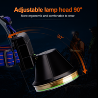 WOSEN инфракрасный индукционный переключатель сильный свет 2 * LED 12 * SMD Фара перезаряжаемая многоцелевая светодиодная фара