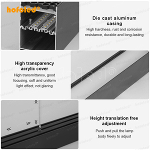 24-89 Inch LED Batten Tuyến Tính Ánh Sáng Thay Đổi Độ Sáng Trung Tâm Mua Sắm 4S Xe Cửa Hàng Treo Gắn 4ft Tuyến Tính Lịch Thi Đấu LED Nhà Để Xe Ánh Sáng - Product Image 4