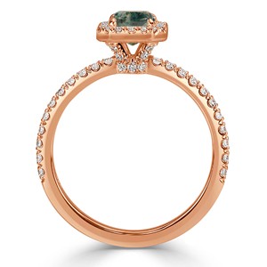 Exclusivo último diseñador de peso ligero anillos de dedo Moissanite diamante musgo ágata alta colección joyería de perlas para bodas - Product Image 3