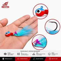Nouvel ensemble de leurres de pêche en gros, têtes de jig Flash Blade à yeux rouges, anti-herbe, avec hameçons tranchants, en boîte, échantillon gratuit