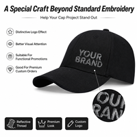 Casquette de baseball personnalisée avec broderie réfléchissante et logo lumineux pour la sécurité des équipes sportives nocturnes en extérieur et la promotion