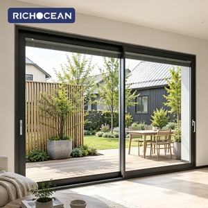 <span class=keywords><strong>Porte</strong></span> <span class=keywords><strong>coulissante</strong></span> moderne en aluminium à double rail RICHOCEAN, sur mesure, à haute efficacité énergétique, pour villa - Product Image 1