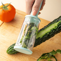 Hyri 2-In-1 Keuken Gadget Opslag Groente Plastic Roestvrijstalen Appelfruit Palmschiller Met Container