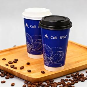 Vasos de Papel Personalizados con Logotipo, 6/8/10/12/16 Onzas, Vasos de Café de Papel Ondulado/Simple/Doble con Funda Desechable - Product Image 5